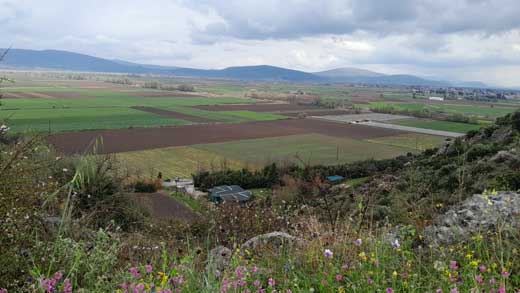 Θέα στην Κωπαΐδα από το κάστρο
